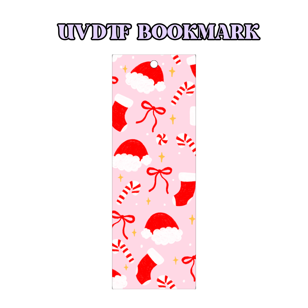 UV-DTF Bookmark Transfer - Red Christmas