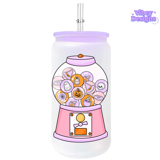 UV-DTF Transfer for Bottle, Glass, Mug, Diary - Halloween Gumball