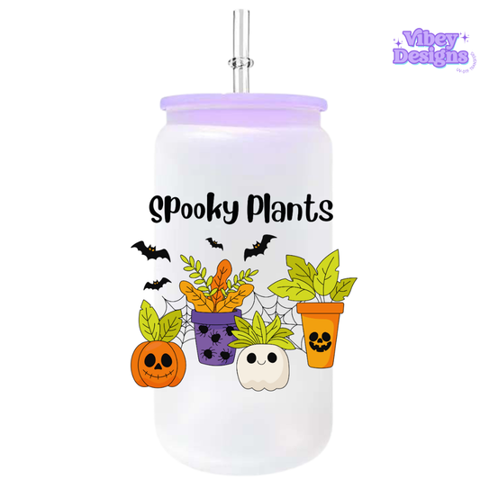 UV-DTF Transfer for Bottle, Glass, Mug, Diary - Spooky Plants