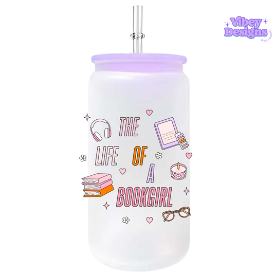 UV-DTF Transfer for Bottle, Glass, Mug, Diary - Life Of a Bookgirl
