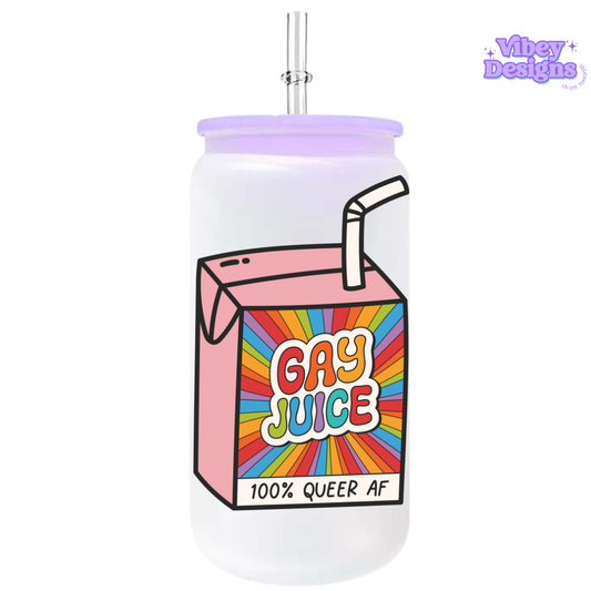 UV-DTF Transfer for Bottle, Glass, Mug, Diary - Gay Juice