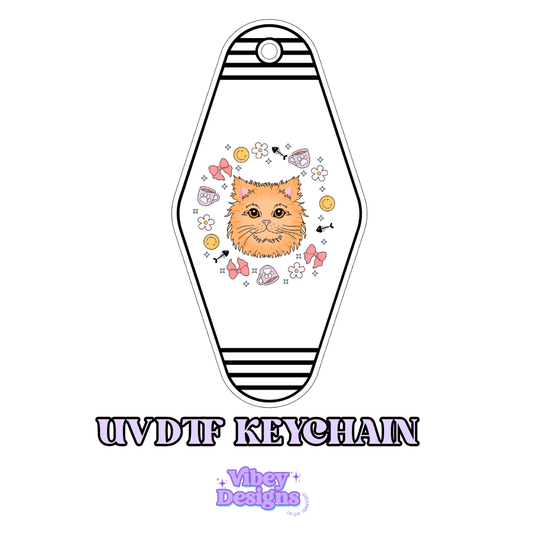 RTS Motel Keychain | Shot glass Decal - Cats & Flowers