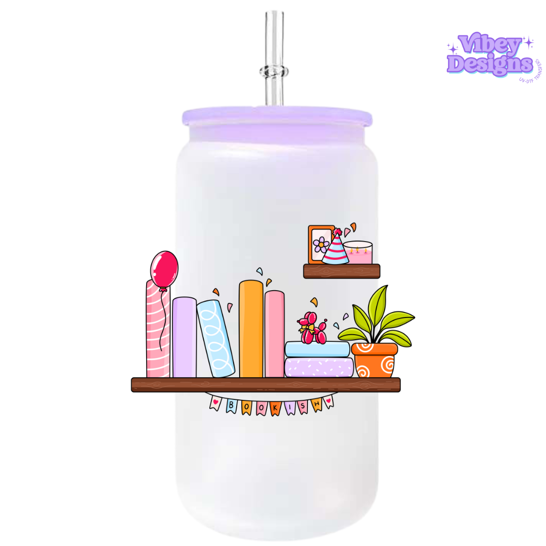 UV-DTF Transfer for Bottle, Glass, Mug, Diary - Bookish Celebration