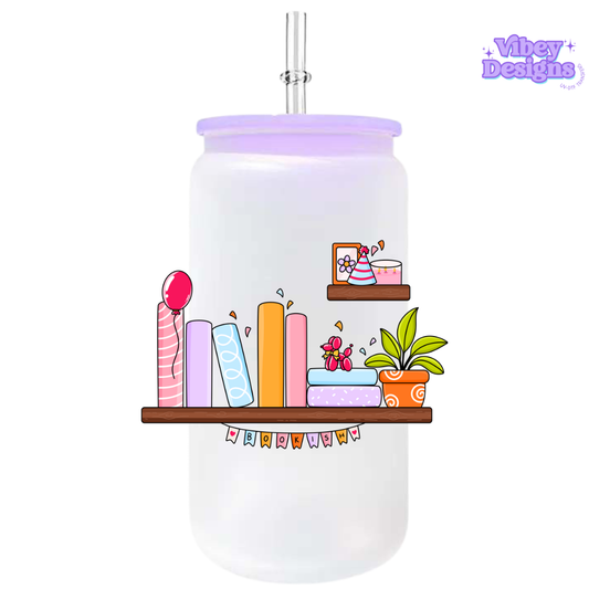 UV-DTF Transfer for Bottle, Glass, Mug, Diary - Bookish Celebration