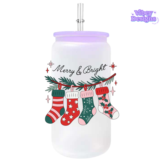 UV-DTF Transfer for Bottle, Glass, Mug, Diary - Merry and bright