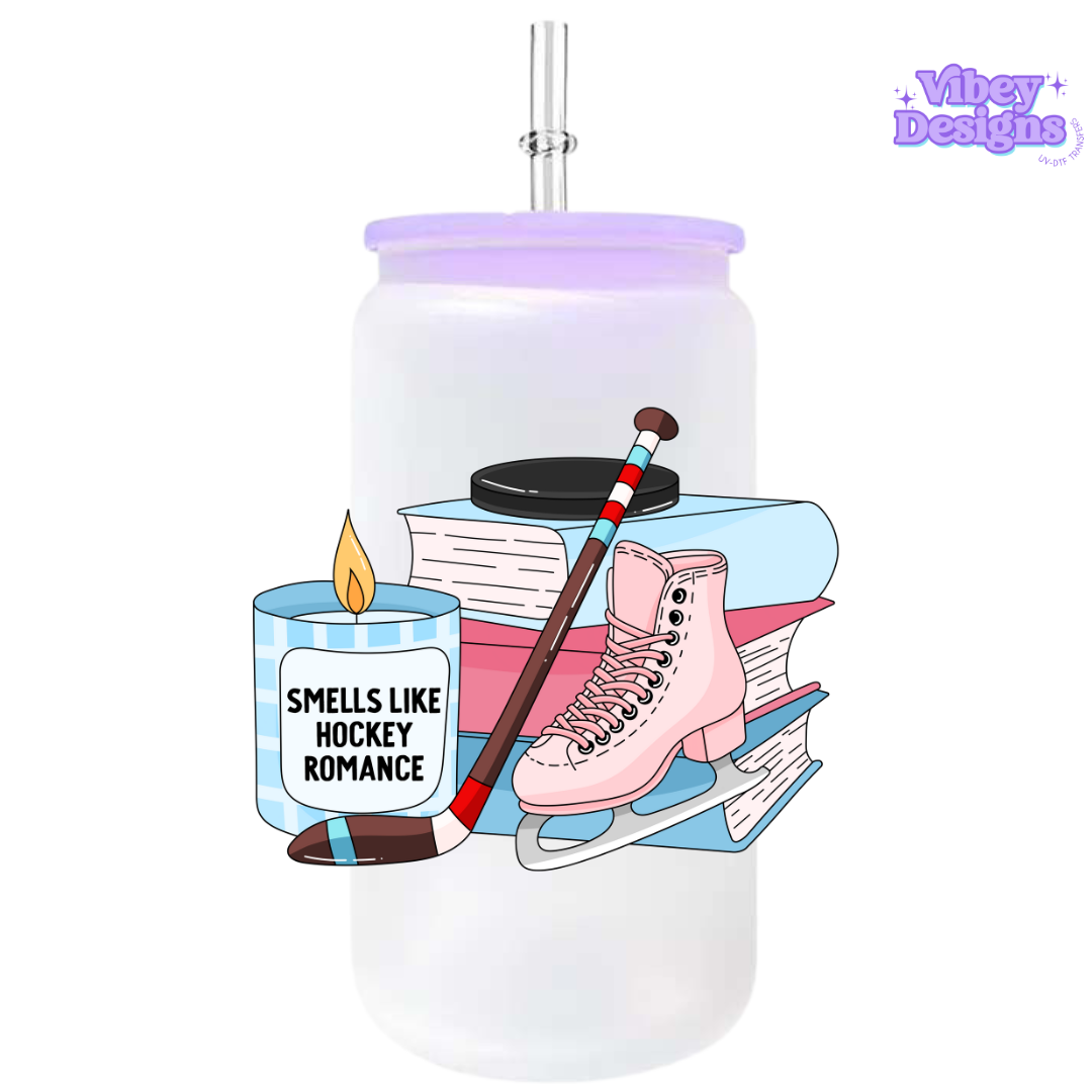 UV-DTF Transfer for Bottle, Glass, Mug, Diary - Hockey Romance