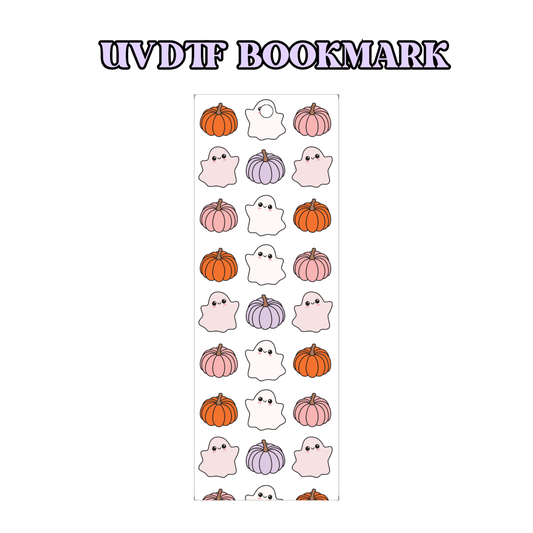 UV-DTF Bookmark Transfer - Ghost Pumpkin