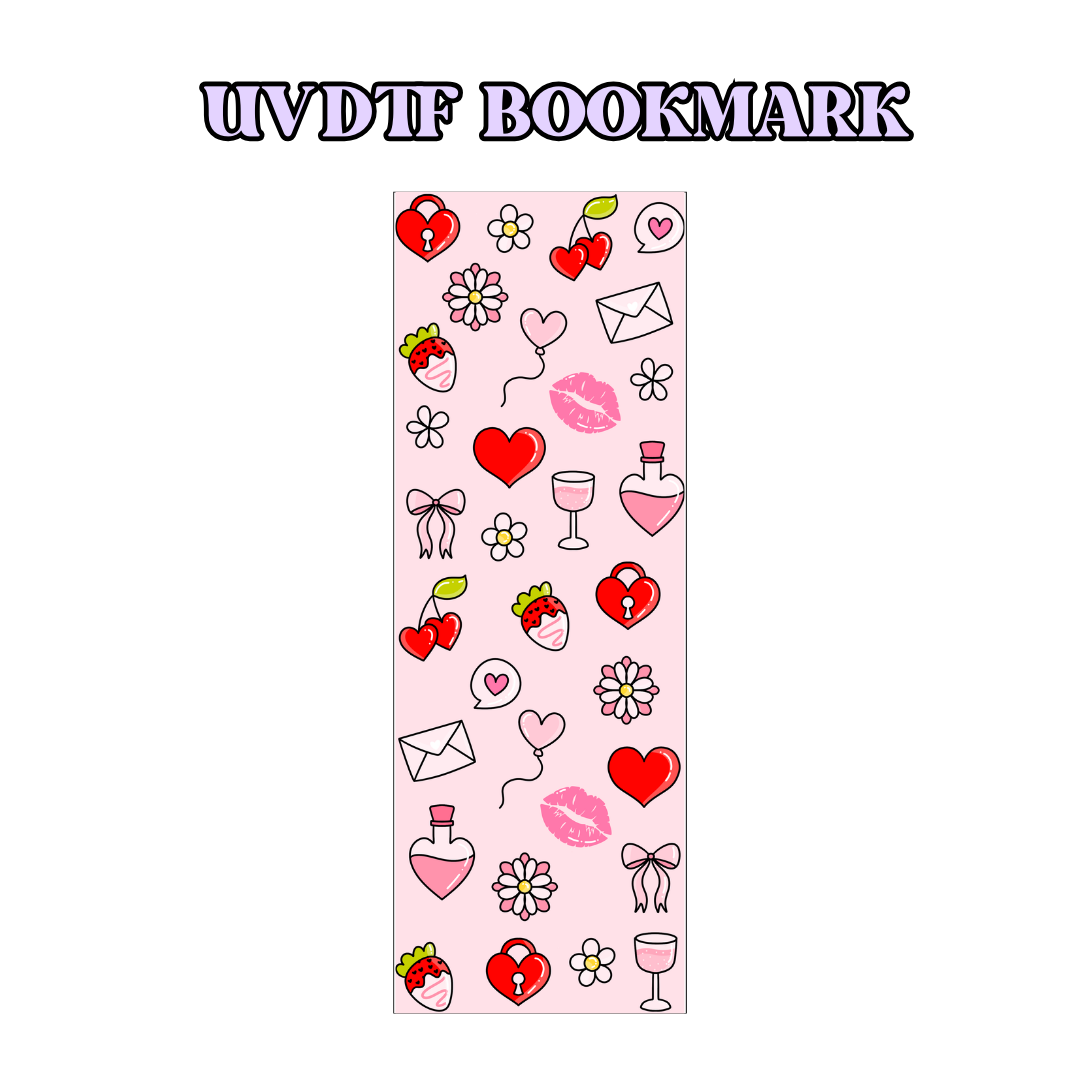 UV-DTF Bookmark Transfer - valentine