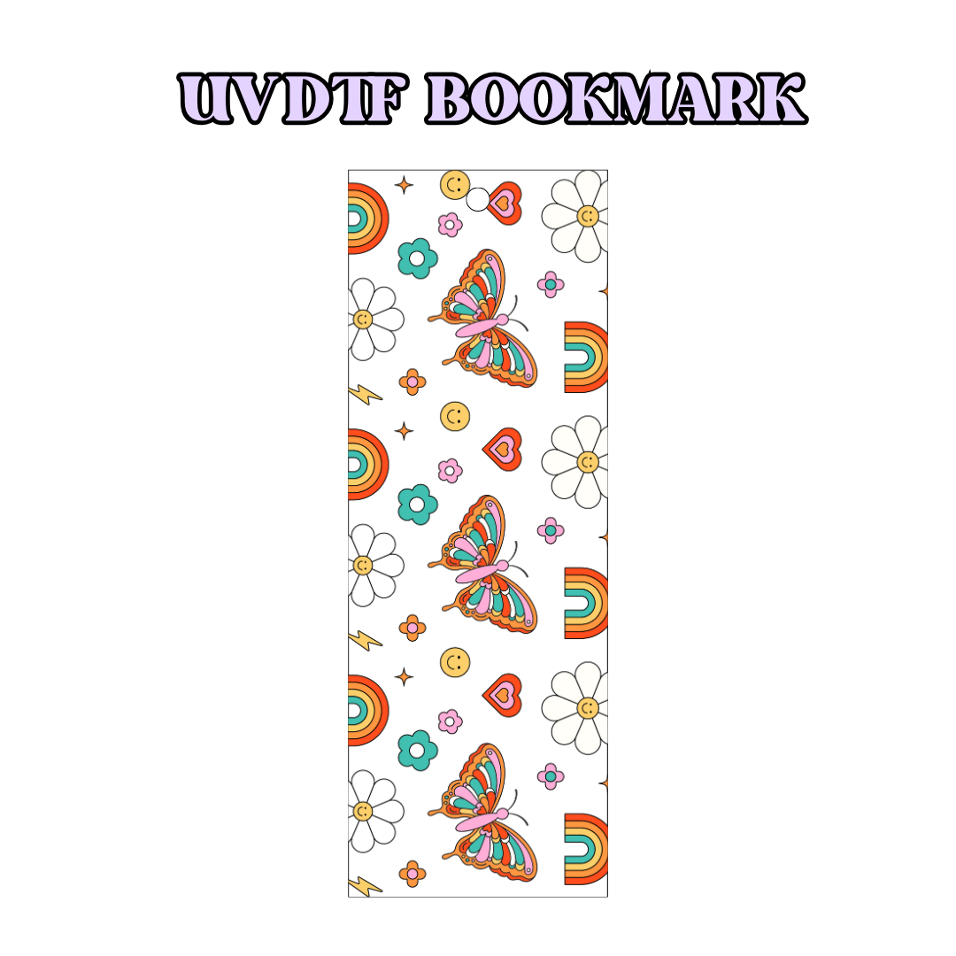 UV-DTF Bookmark Transfer - Groovy Moth (Colorful)