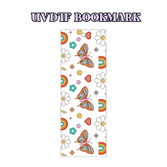 UV-DTF Bookmark Transfer - Groovy Moth (Colorful)