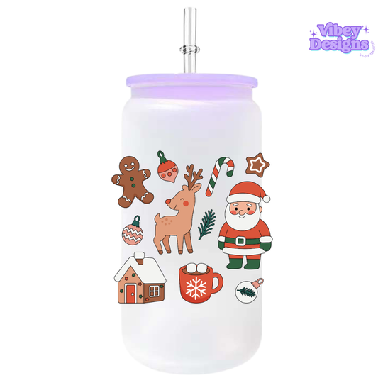 UV-DTF Transfer for Bottle, Glass, Mug, Diary - Xmas Things