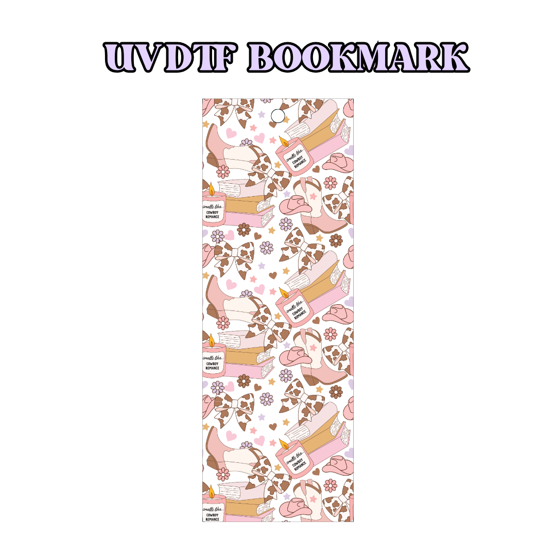 UV-DTF Bookmark Transfer - Cowboy Romance