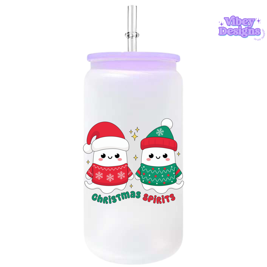 UV-DTF Transfer for Bottle, Glass, Mug, Diary - Christmas Spirits