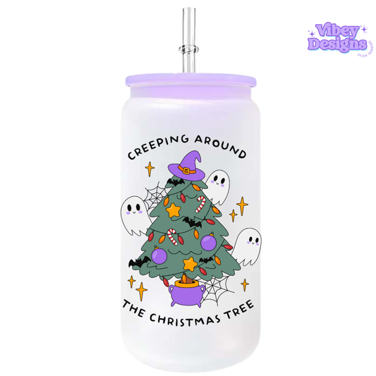 UV-DTF Transfer for Bottle, Glass, Mug, Diary - Creeping around the xmas tree