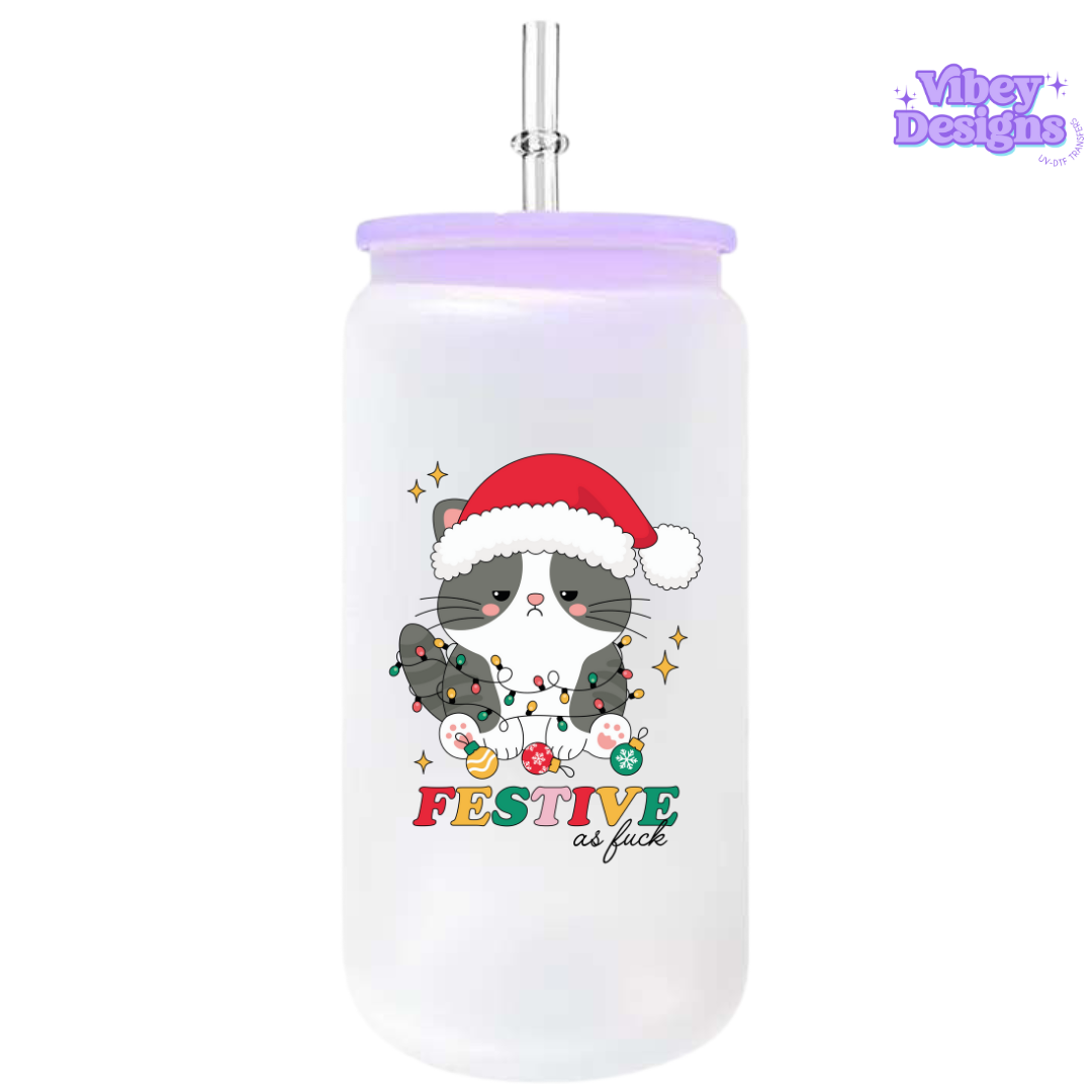 UV-DTF Transfer for Bottle, Glass, Mug, Diary - Festive af