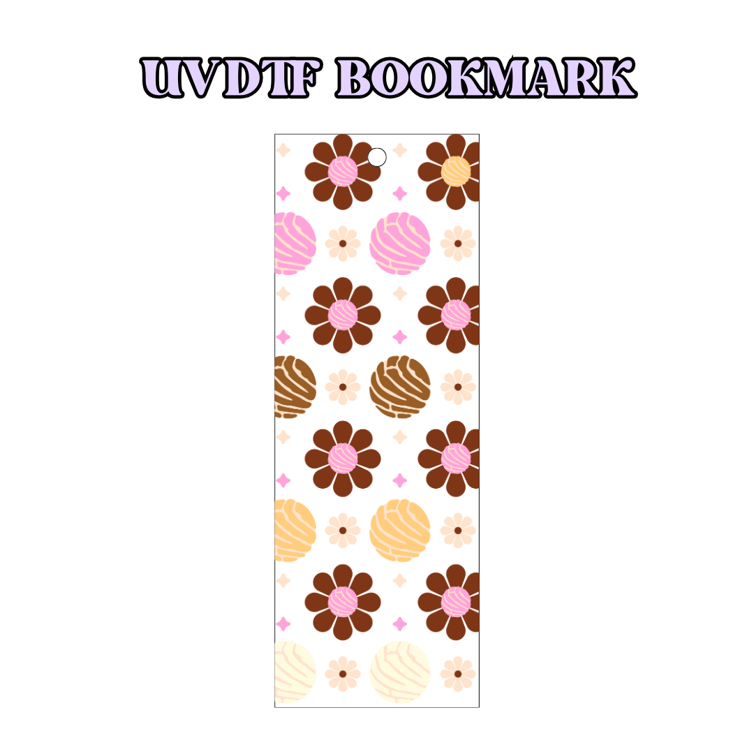 UV-DTF Bookmark Transfer - Concha Flowers