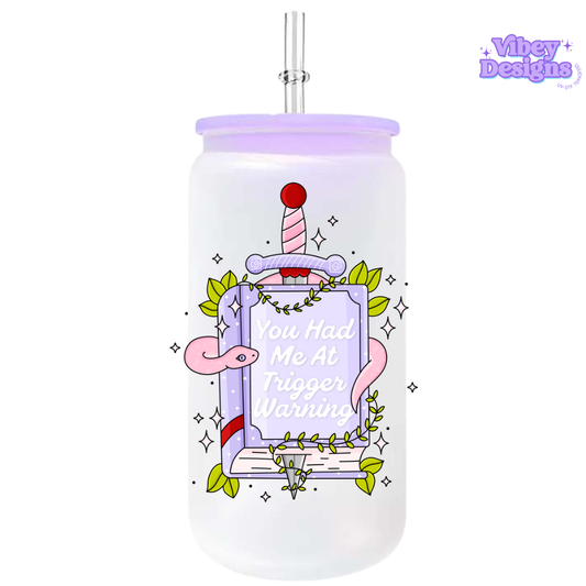 UV-DTF Transfer for Bottle, Glass, Mug, Diary - Trigger Warning