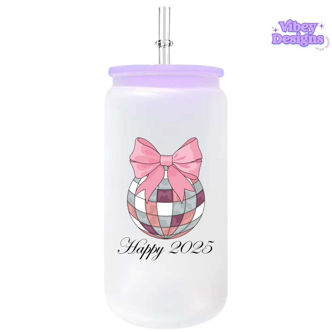 UV-DTF Transfer for Bottle, Glass, Mug, Diary - Happy 2025