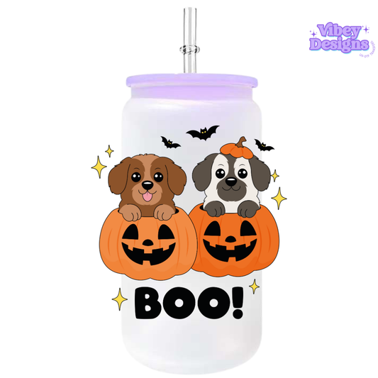 UV-DTF Transfer for Bottle, Glass, Mug, Diary - Boo Pups