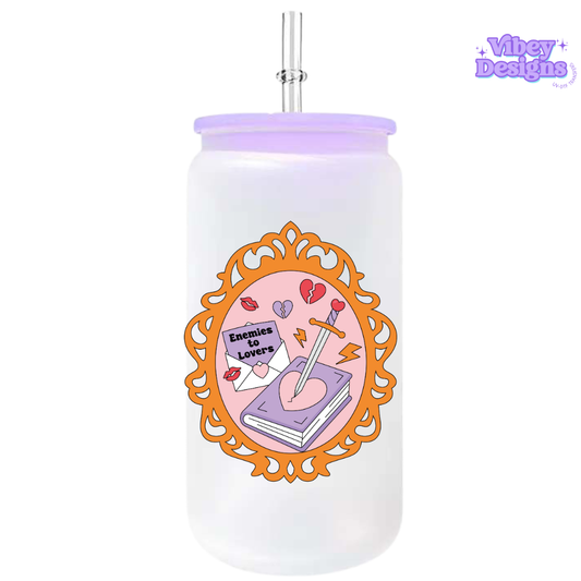 UV-DTF Transfer for Bottle, Glass, Mug, Diary - Enemies to Lovers