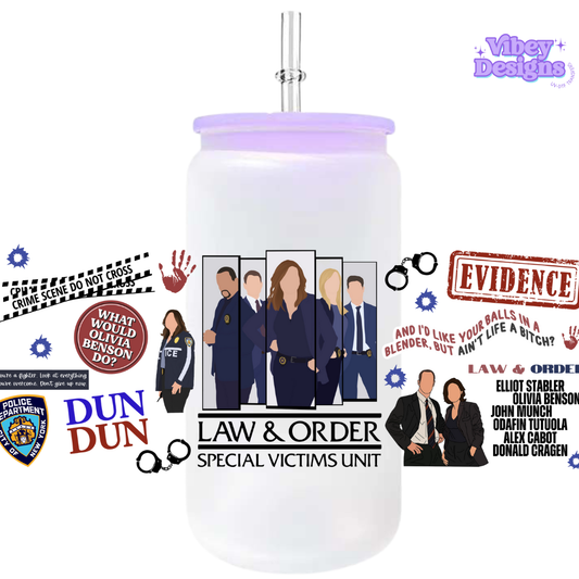 Uv Dtf Wrap For 16oz Libbey Glass - Law SVU