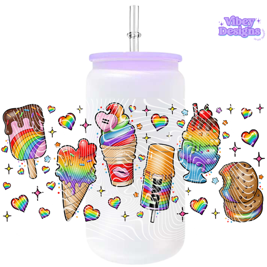 Uv Dtf Wrap For 16oz Libbey Glass - Pride Pops