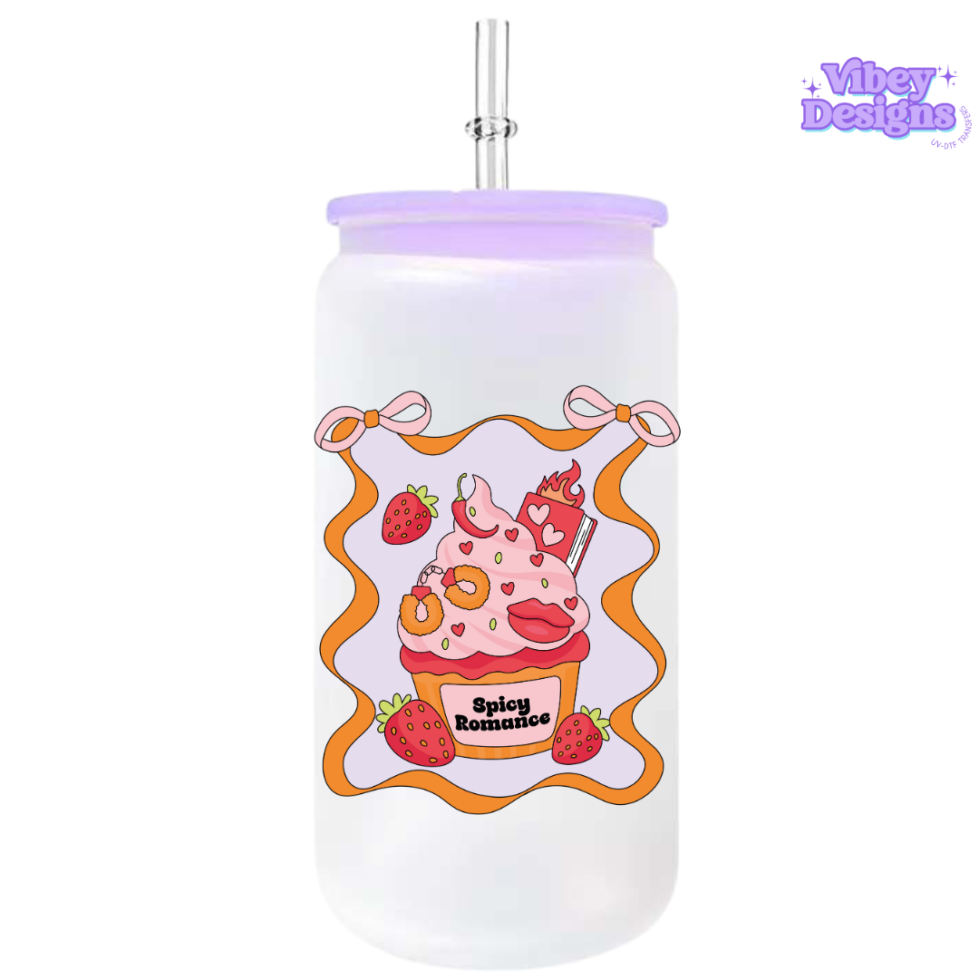 UV-DTF Transfer for Bottle, Glass, Mug, Diary - Spicy Romance
