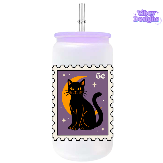 UV-DTF Transfer for Bottle, Glass, Mug, Diary - Cat Stamp