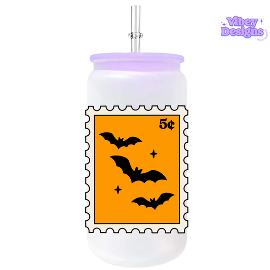 UV-DTF Transfer for Bottle, Glass, Mug, Diary - Bat Stamp
