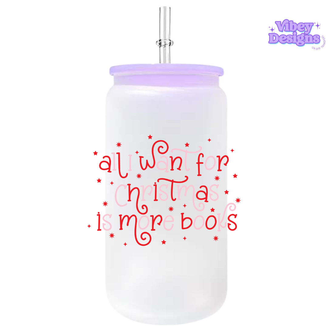 UV-DTF Transfer for Bottle, Glass, Mug, Diary - All I want for Christmas