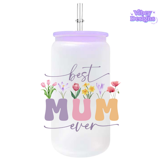 UV-DTF Transfer for Bottle, Glass, Mug, Diary - Best Mum Ever