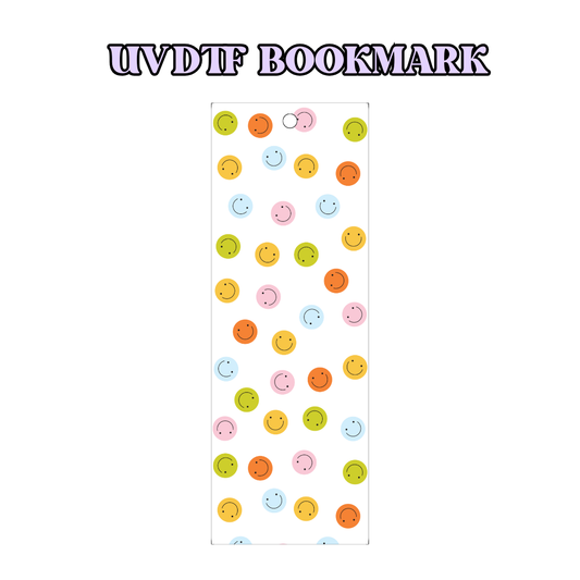 UV-DTF Bookmark Transfer - Smiley Pattern