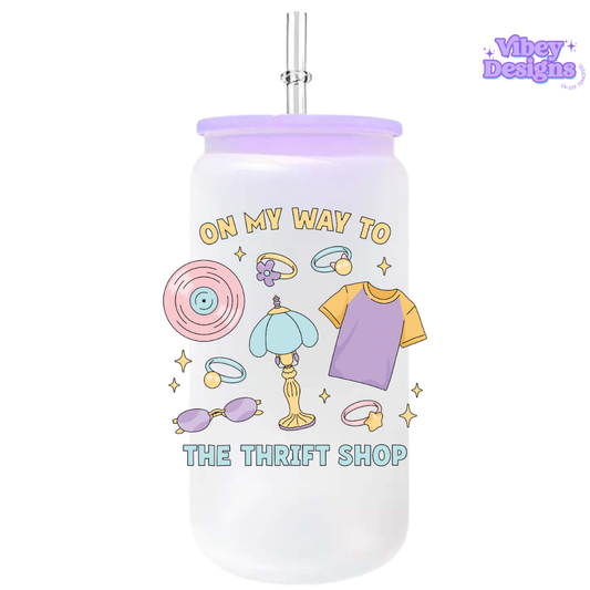 UV-DTF Transfer for Bottle, Glass, Mug, Diary - Onw to the thrift store