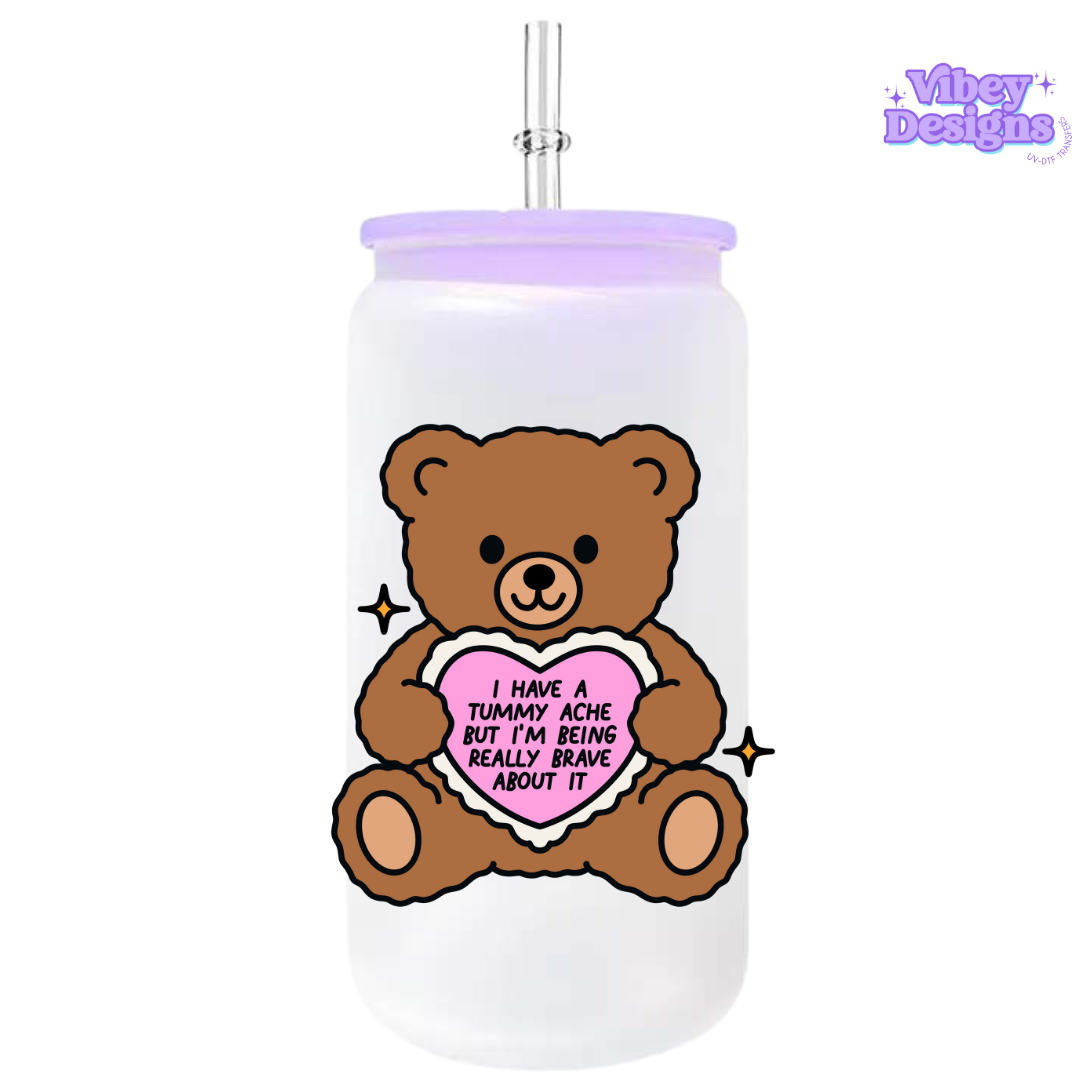 UV-DTF Transfer for Bottle, Glass, Mug, Diary - Tummy Ache