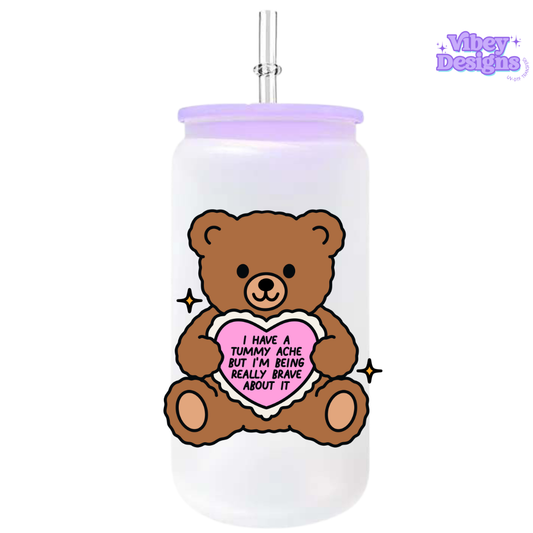 UV-DTF Transfer for Bottle, Glass, Mug, Diary - Tummy Ache