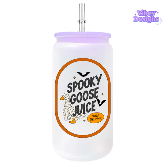 UV-DTF Transfer for Bottle, Glass, Mug, Diary - Spooky Goose Juice Orange