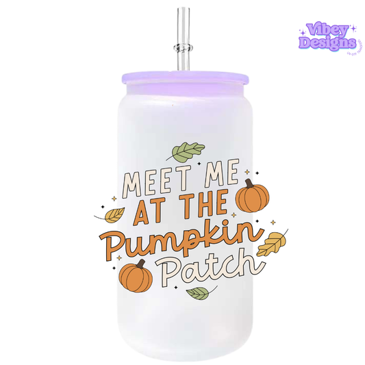 UV-DTF Transfer for Bottle, Glass, Mug, Diary - Meet me at the pumpkin patch