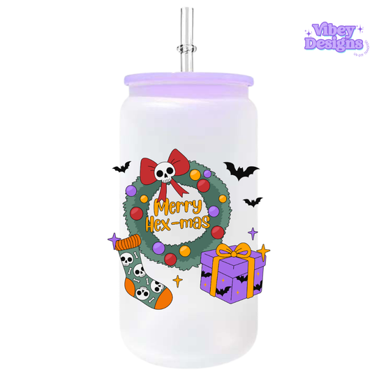 UV-DTF Transfer for Bottle, Glass, Mug, Diary - Merry Hexmas
