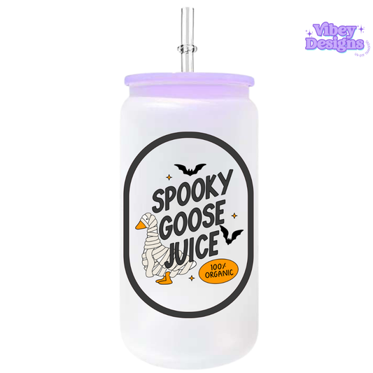 UV-DTF Transfer for Bottle, Glass, Mug, Diary - Spooky Goose Juice Black