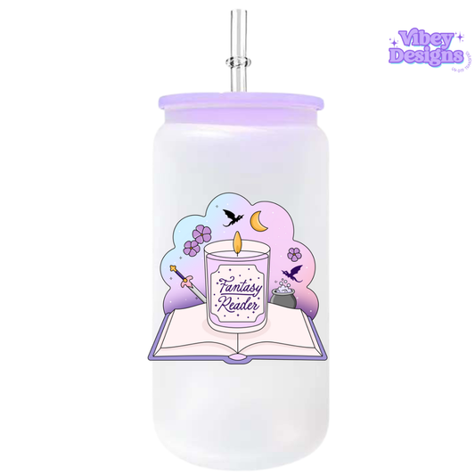 UV-DTF Transfer for Bottle, Glass, Mug, Diary - Fantasy Reader book