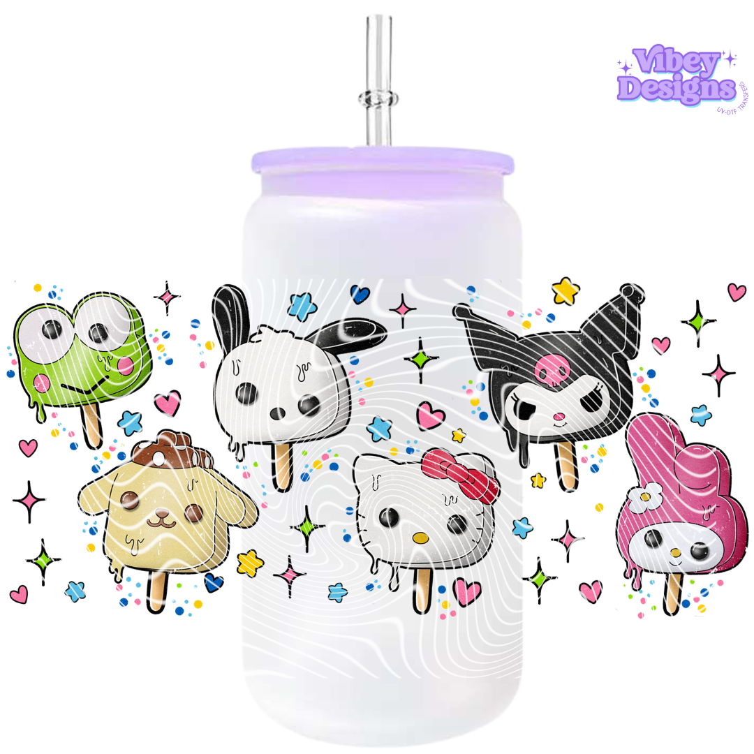 Uv Dtf Wrap For 16oz Libbey Glass - Kawaii Pops