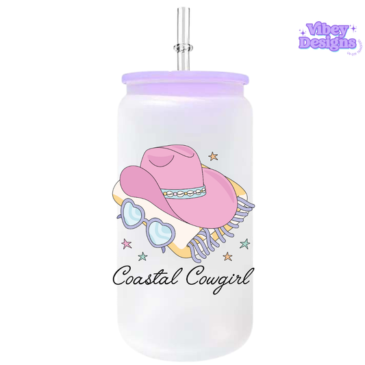 UV-DTF Transfer for Bottle, Glass, Mug, Diary - Coastal Cowgirl 1