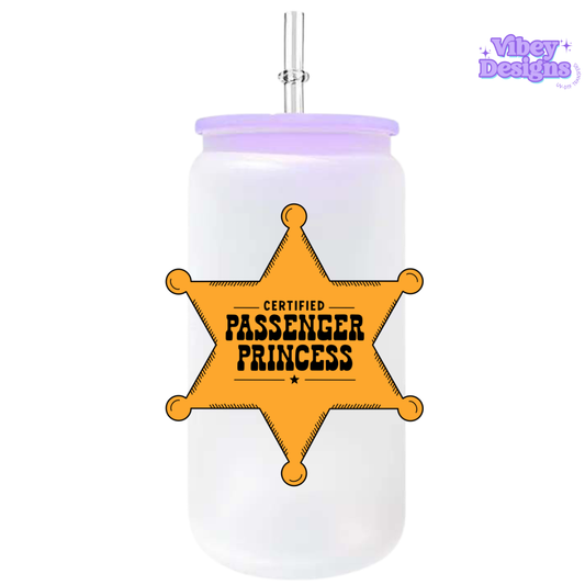 UV-DTF Transfer for Bottle, Glass, Mug, Diary - Passenger Princess