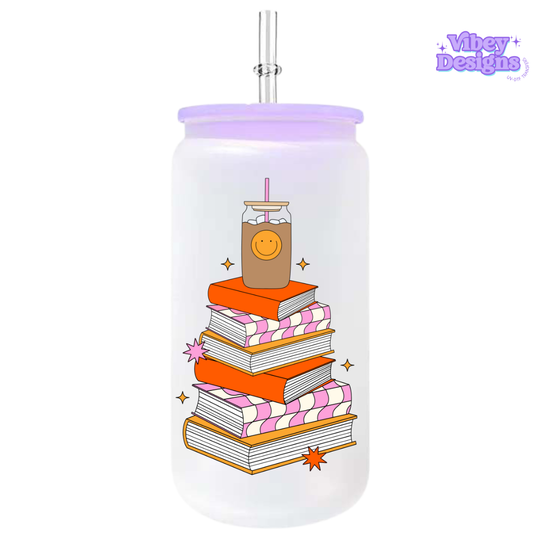 UV-DTF Transfer for Bottle, Glass, Mug, Diary - Coffee & Books