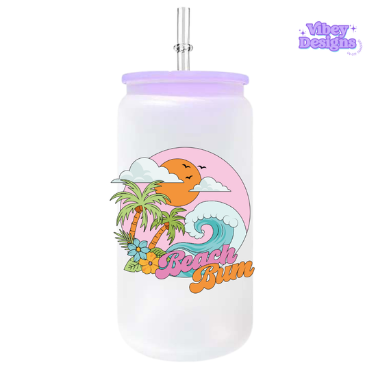 UV-DTF Transfer for Bottle, Glass, Mug, Diary - Beach Bum