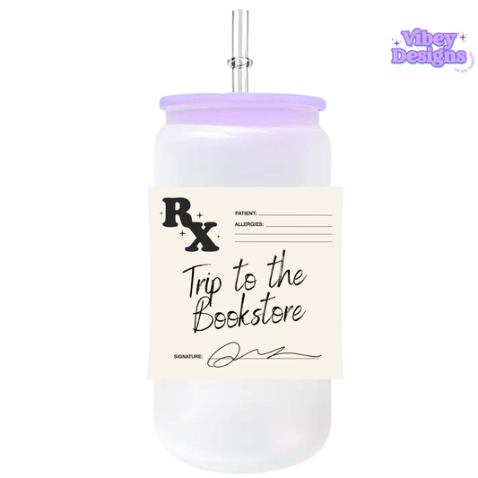 UV-DTF Transfer for Bottle, Glass, Mug, Diary - Trip to the book store