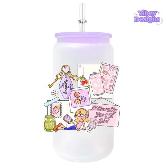 UV-DTF Transfer for Bottle, Glass, Mug, Diary - Literally Just a girl