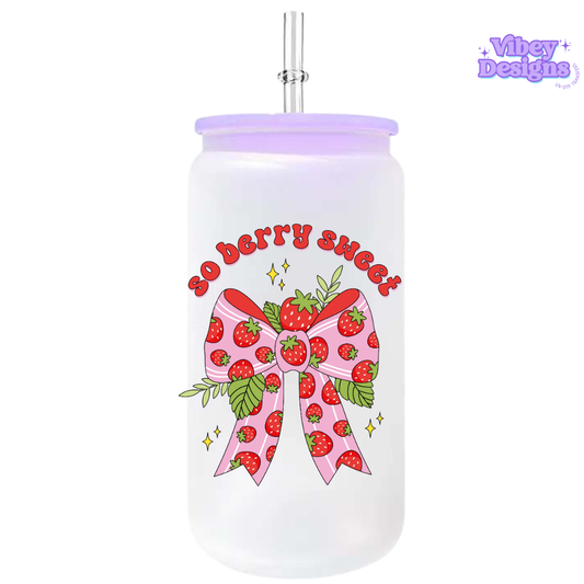 UV-DTF Transfer for Bottle, Glass, Mug, Diary - So Berry Sweet