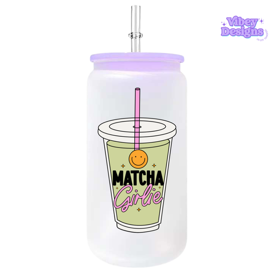 UV-DTF Transfer for Bottle, Glass, Mug, Diary - Matcha Girlie
