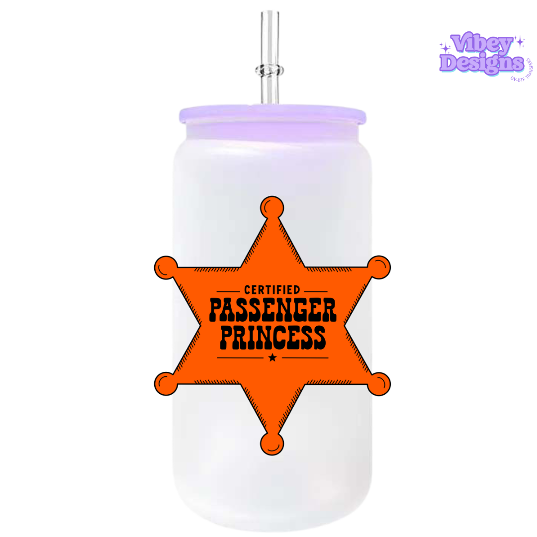 UV-DTF Transfer for Bottle, Glass, Mug, Diary - Passenger Princess